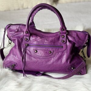 BALENCIAGA CITY BAG SUPER RARE ULTRAVIOLET PURPLE F/W 2013 CLASSIC CITY